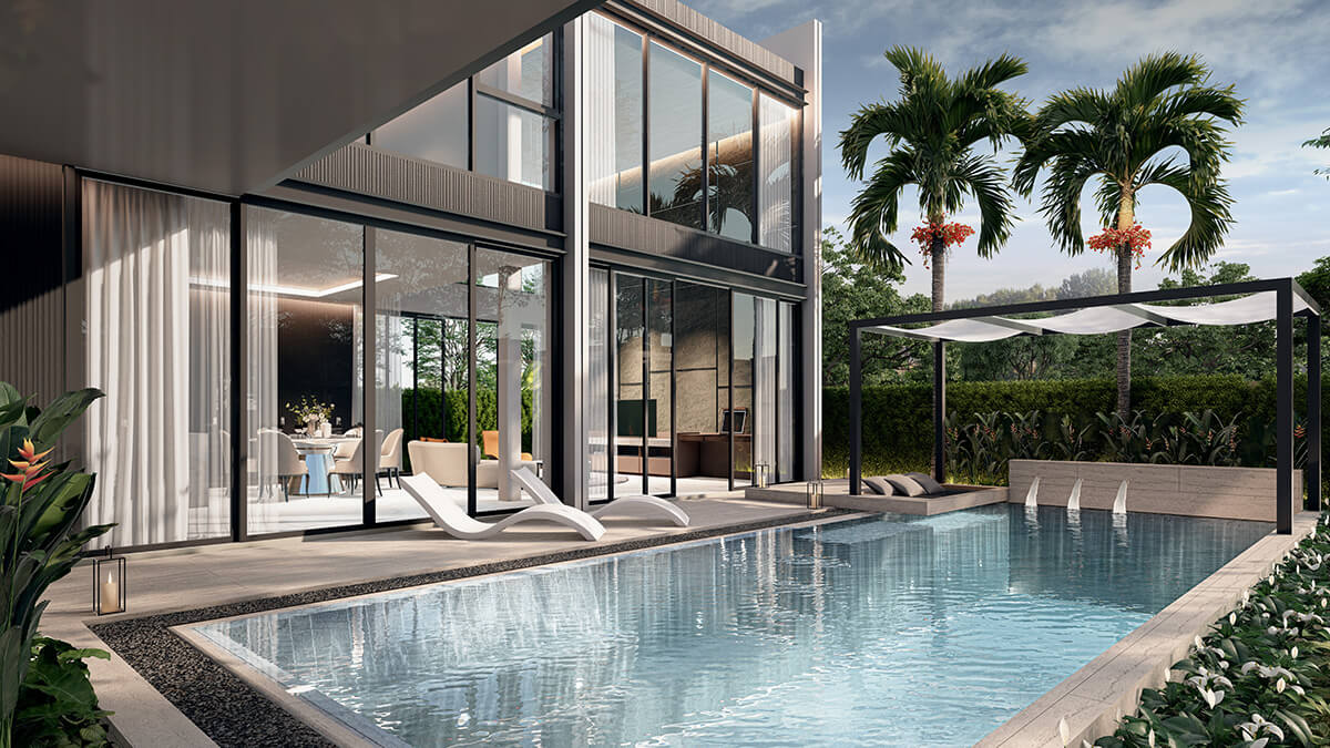 Highland Park Pool Villas Pattaya - Rosewood Villa Exterior